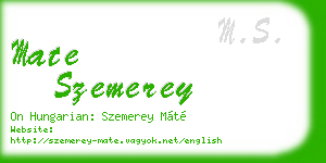 mate szemerey business card